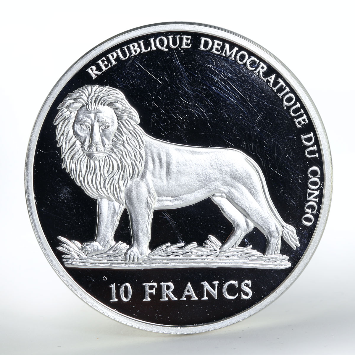 Congo 10 francs Melchior Star crystal proof silver coin 2005