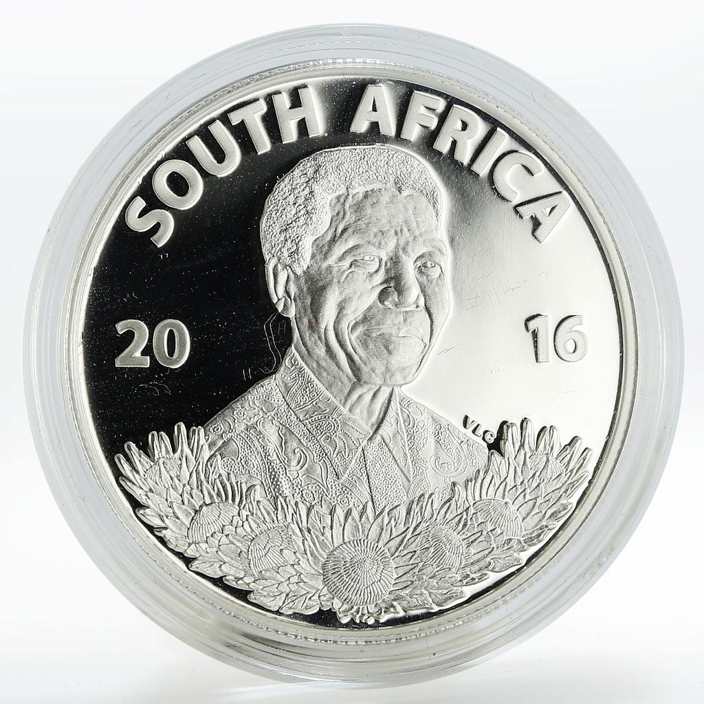 South Africa 1 rand Nelson Mandela work as a lawyer silver coin 2016