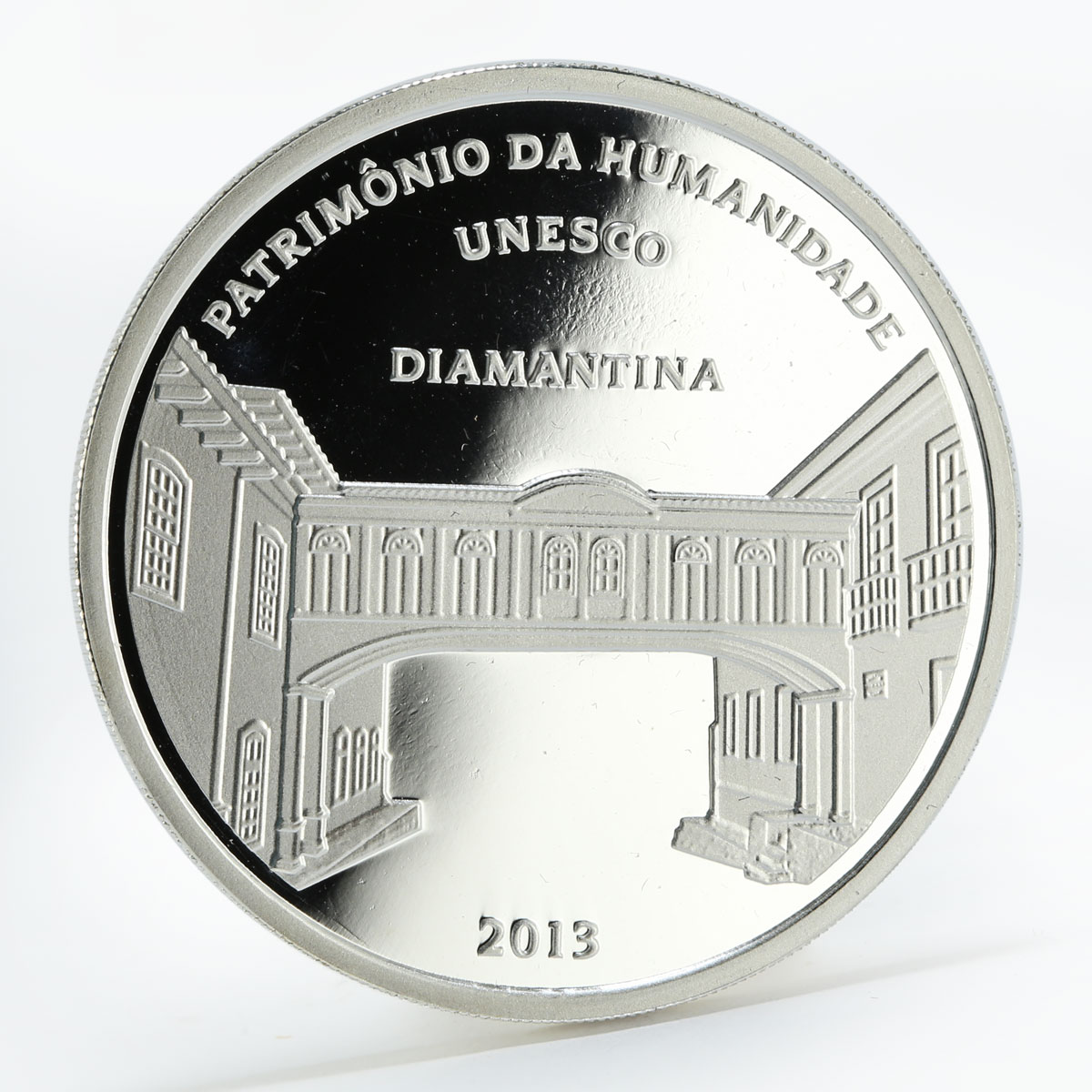 Brazil 5 reais Diamantina World Heritage Unesco silver coin 2013