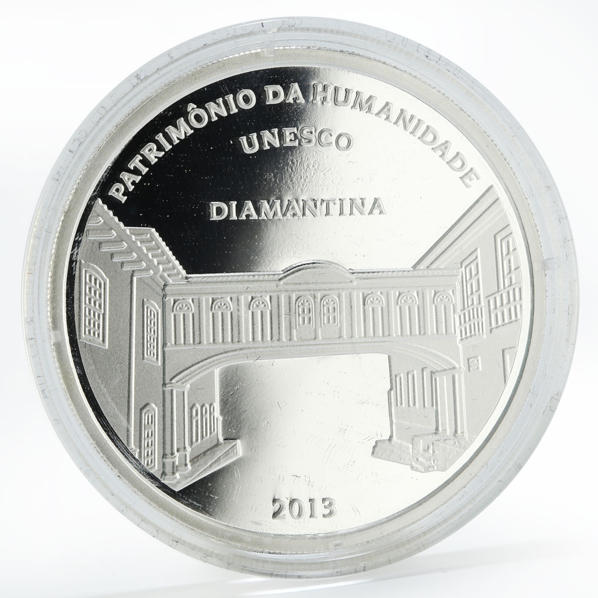 Brazil 5 reais Diamantina World Heritage Unesco silver coin 2013