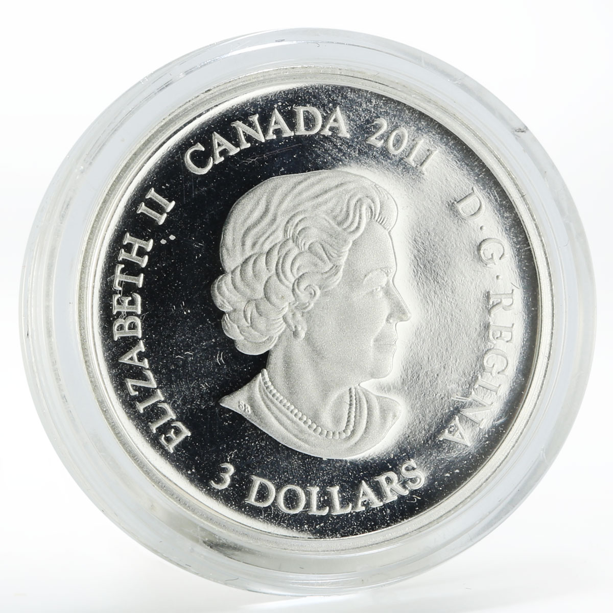 Canada 3 dollars May Emerald crystal silver coin 2011