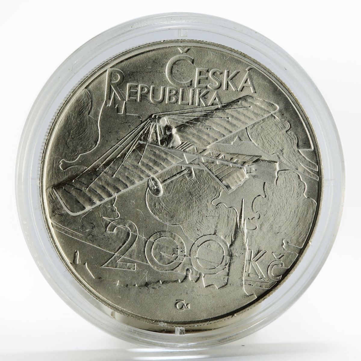 Czech Republic 200 korun First Long-distance Flight Jan Kaspar silver coin 2011