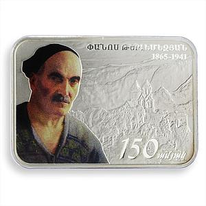 Armenia 100 drams Panos Terlemezian 150 Birth Anniversary color silver coin 2015