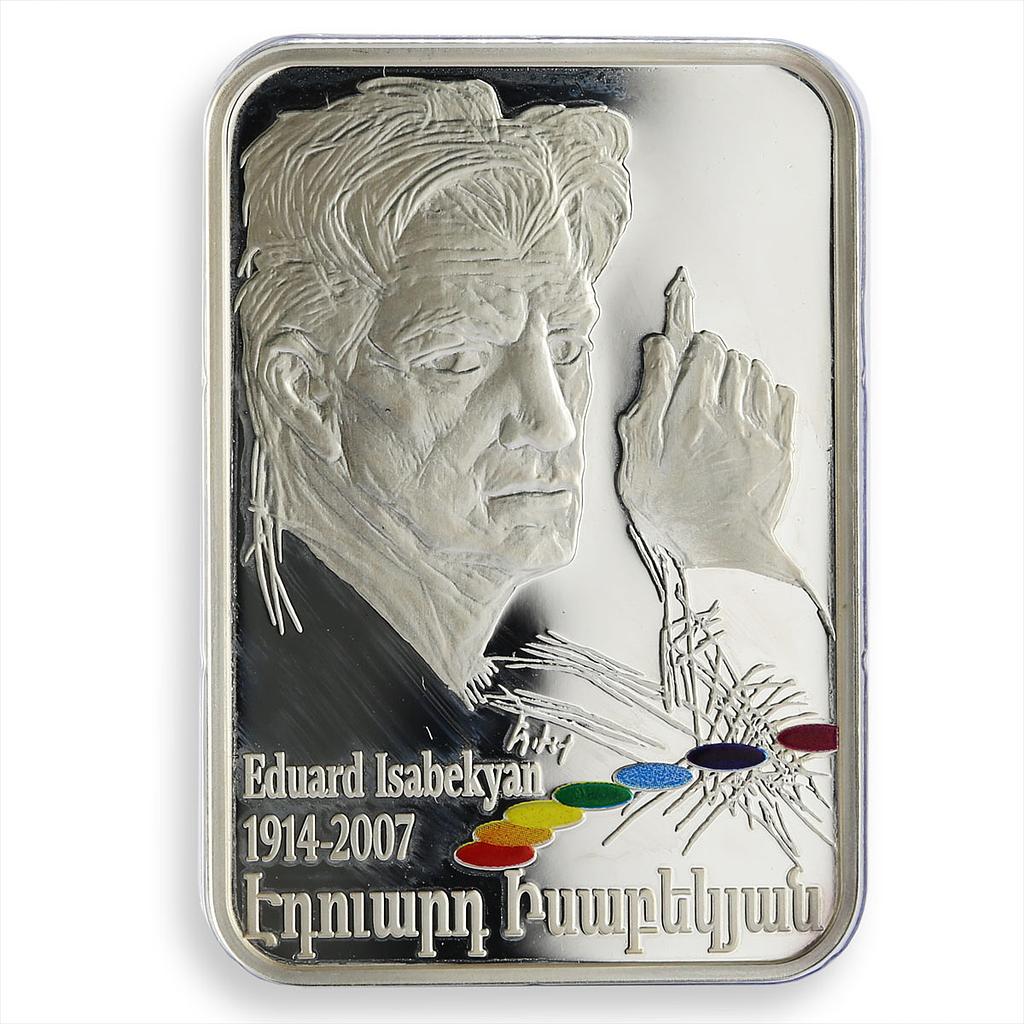 Armenia 100 drams Eduard Isabekyan 100 Birth Anniversary color silver coin 2014