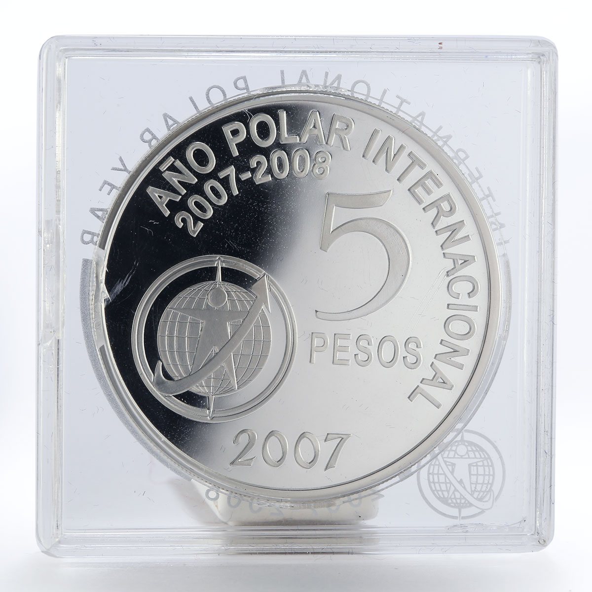 Argentina 5 Pesos International Polar Year proof silver coin 2007