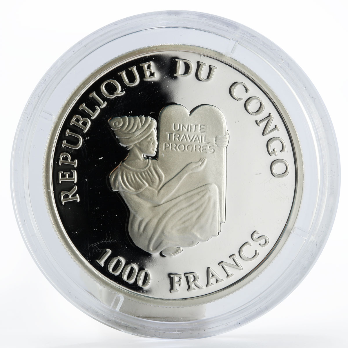 Congo 1000 francs Seafaring Endeavour Ship Clipper James Cook silver coin 2003