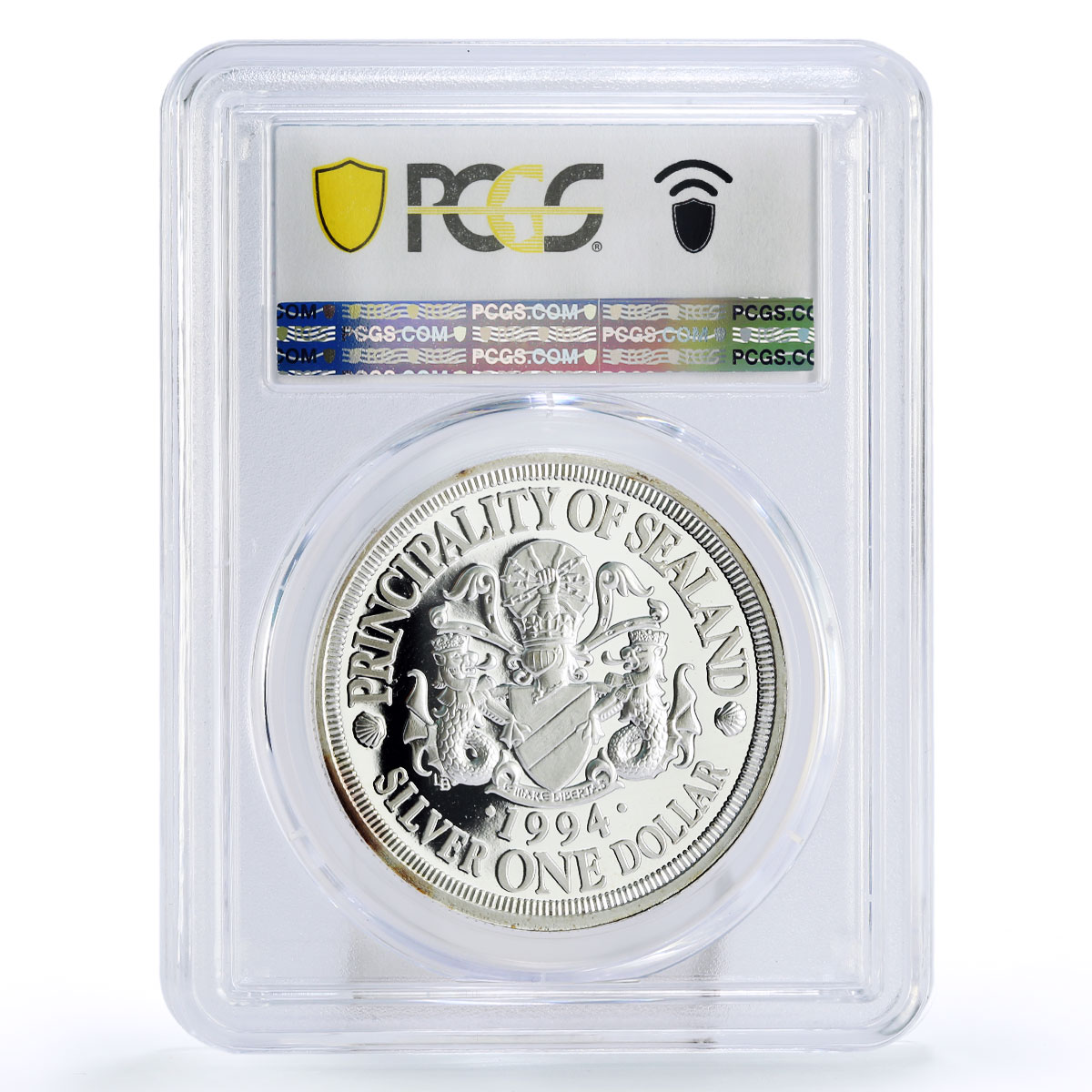 Sealand 1 dollar ORCA Whale Fauna PR69 PCGS silver coin 1994