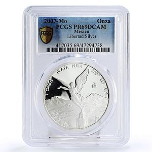 Mexico 1 onza Libertad Angel of Independence PR69 PCGS silver coin 2007