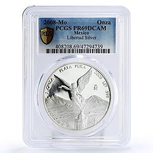 Mexico 1 onza Libertad Angel of Independence PR69 PCGS silver coin 2008