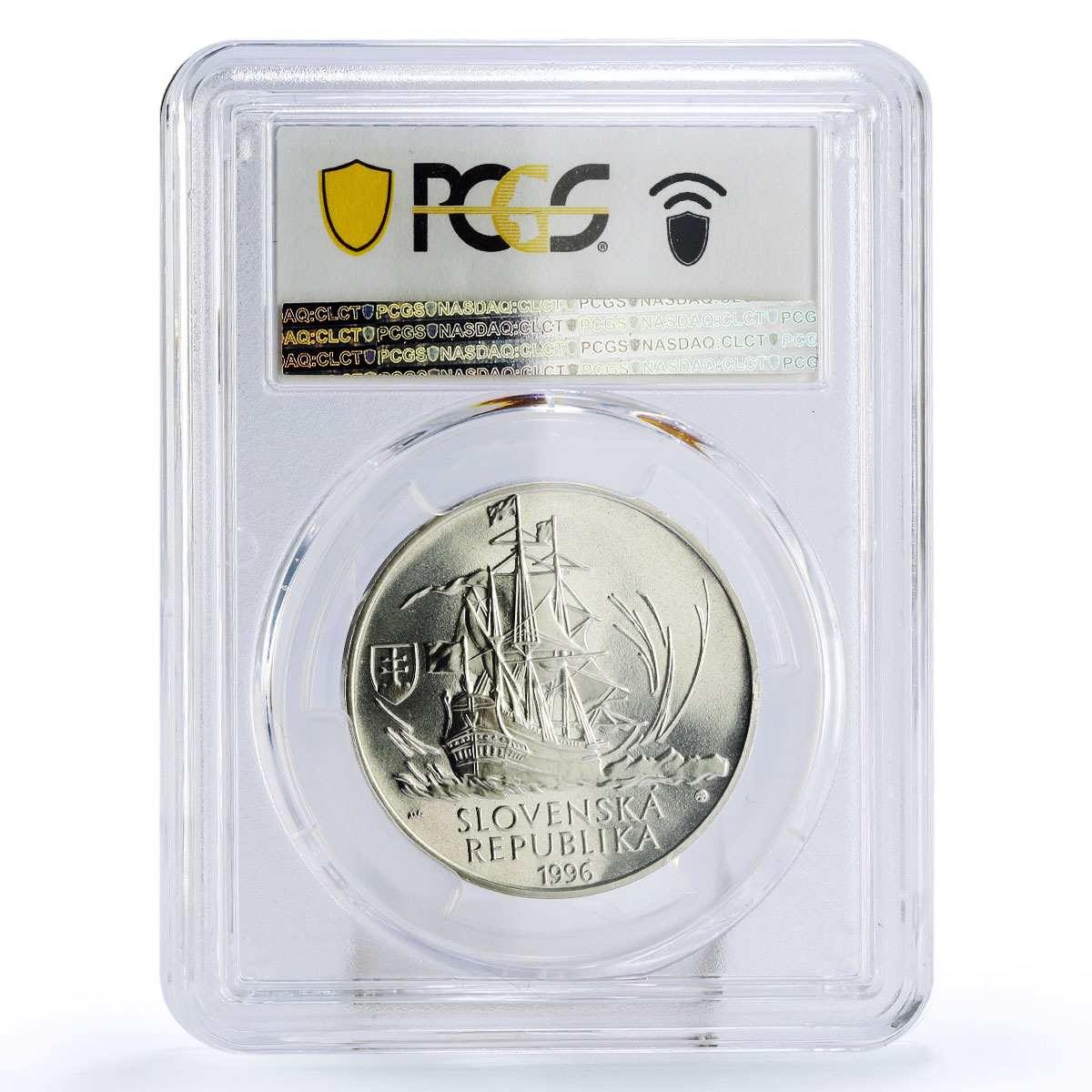 Slovakia 200 korun Maurice Benyovszky Ship Clipper MS69 PCGS silver coin 1996