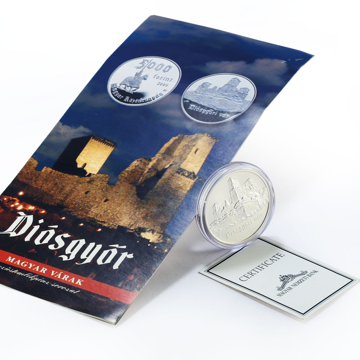 Hungary 5000 forint Diosgyor Castle silver coin 2005