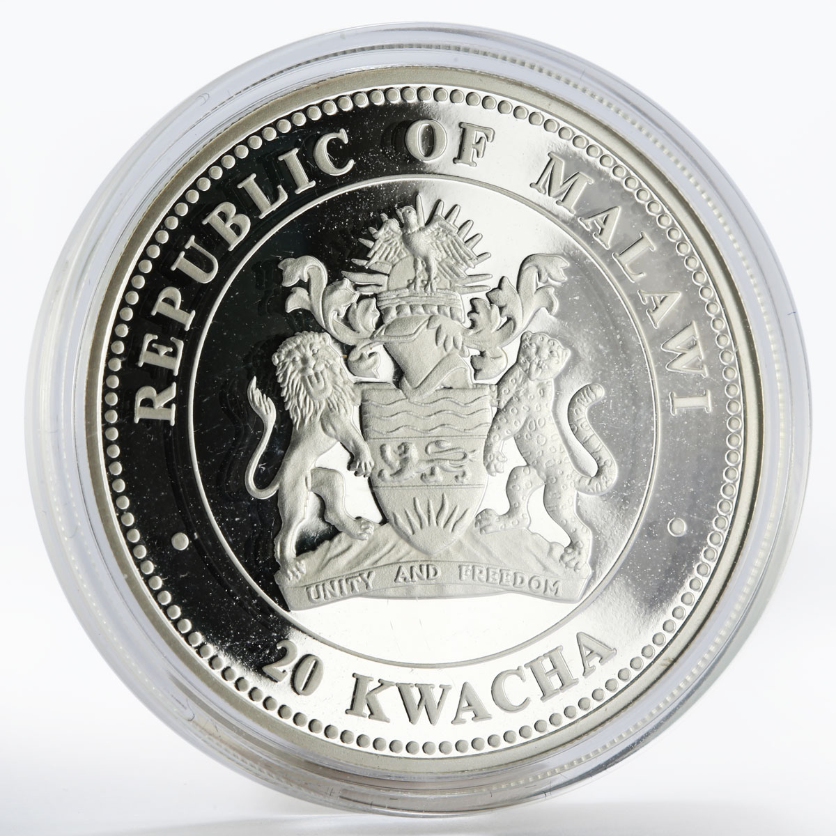 Malawi 20 kwacha Year of the Rabbit colored proof silver coin 2011