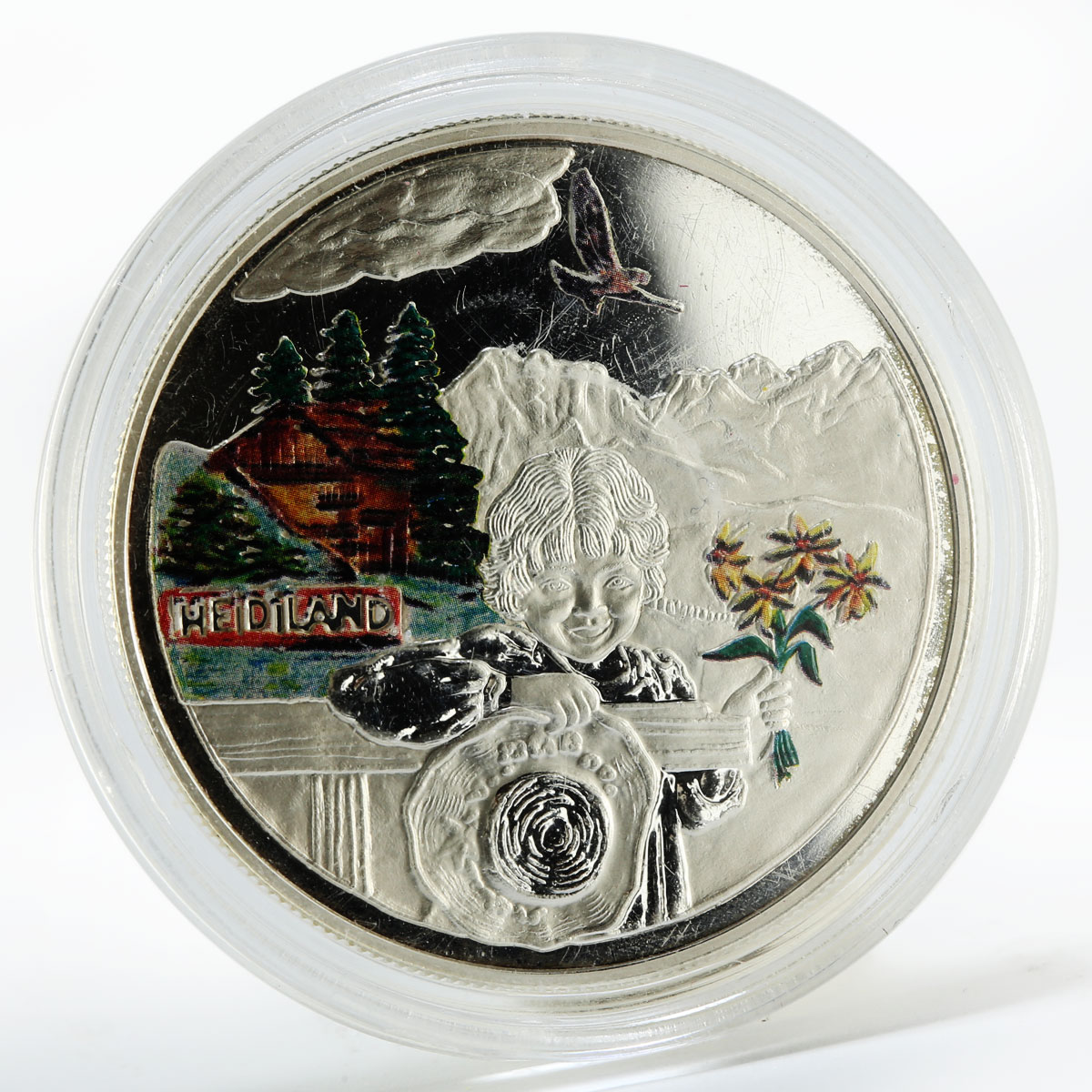 Sao Tome and Principe 1000 dobras Heidiland colored silver coin 1998