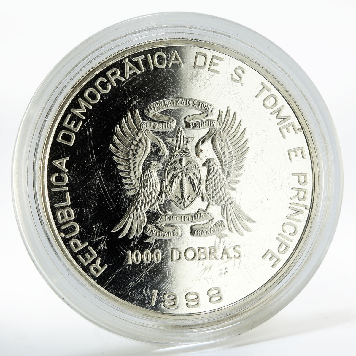 Sao Tome and Principe 1000 dobras Heidiland colored silver coin 1998