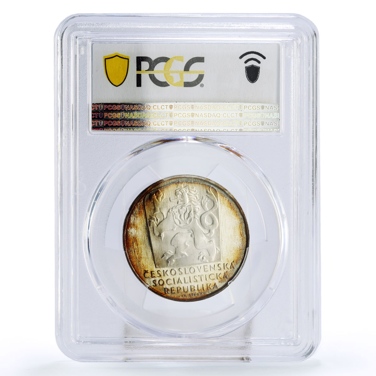 Czechoslovakia 25 korun Sun of Liberation Freedom PR68 PCGS silver coin 1970
