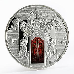 Fiji 10 dollars Temple Gates Kori Agung colored proof silver coin 2012