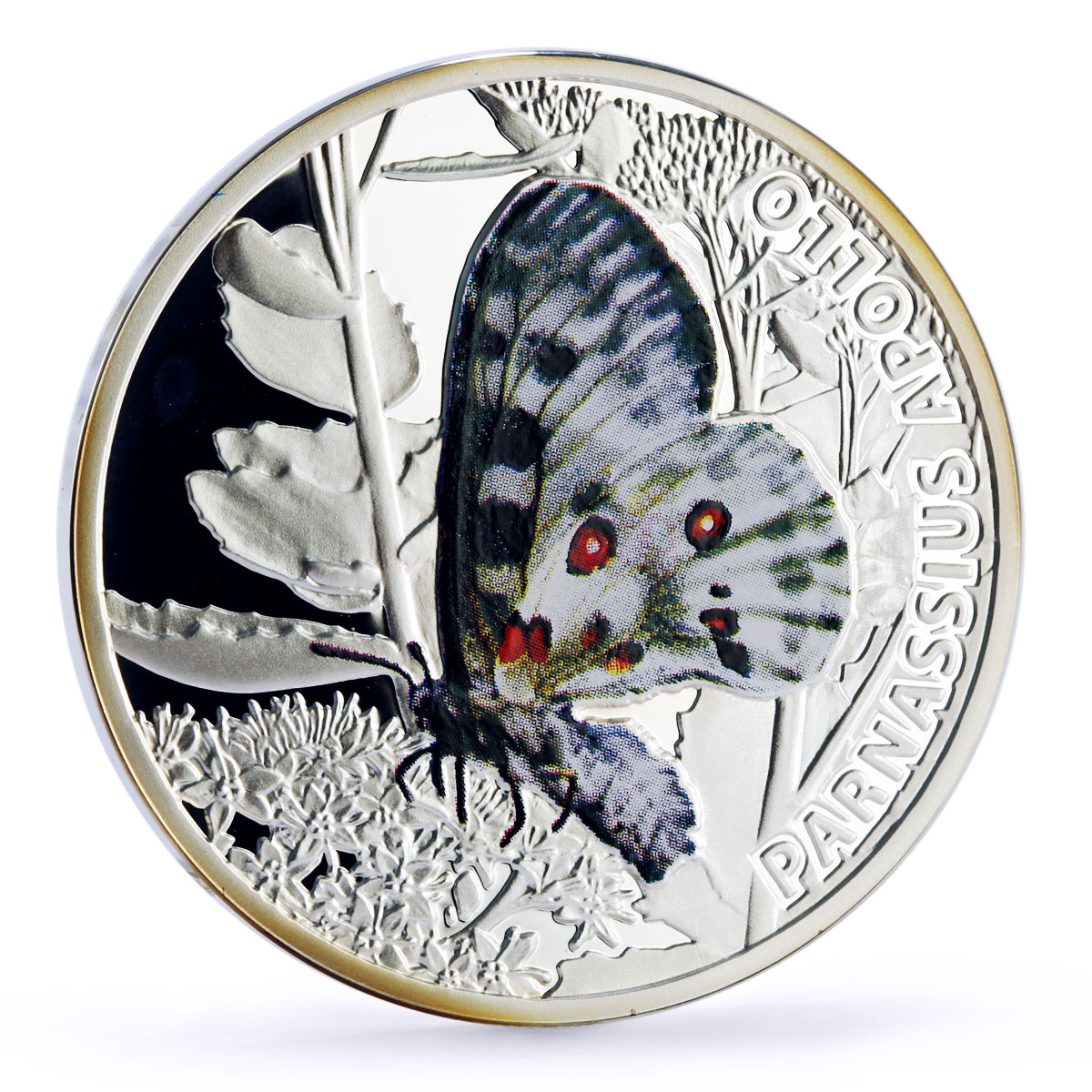 Niue 1 dollar Butterflies Parnassius Appolo Butterfly Fauna silver coin 2010