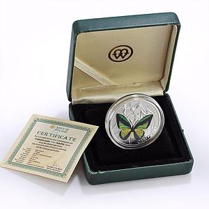 Niue 1 dollar Butterflies Ornithoptera Goliath Butterfly Fauna silver coin 2012