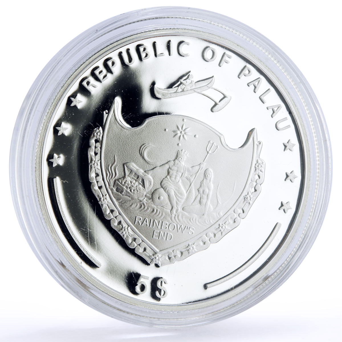 Palau 5 dollars World of Wonders Timbuktu City Architecture silver coin 2011