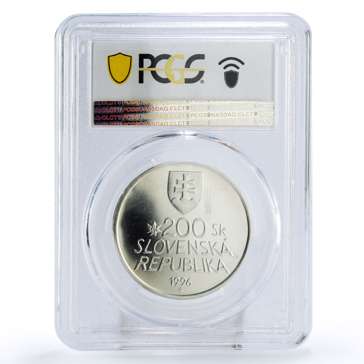 Slovakia 200 korun Mountain Railway Strba Trains MS69 PCGS silver coin 1996