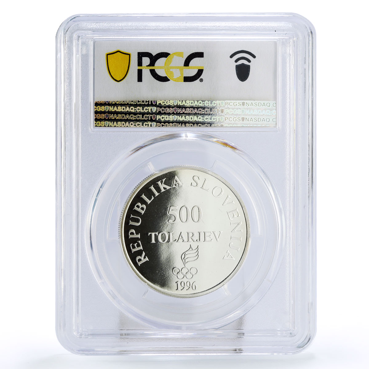 Slovenia 500 tolarjev Olympic Centennial Gymnastics PR69 PCGS silver coin 1996