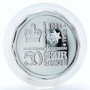 Australia 50 cents Golden Jubilee proof silver coin 2002