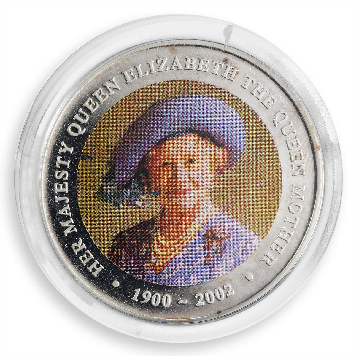 Cook Islands 1 dollar Her Majesty Queen Elizabeth The Queen Mother silver 2002