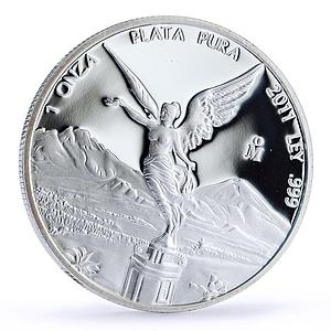 Mexico 1 onza Libertad Angel of Independence proof silver coin 2011