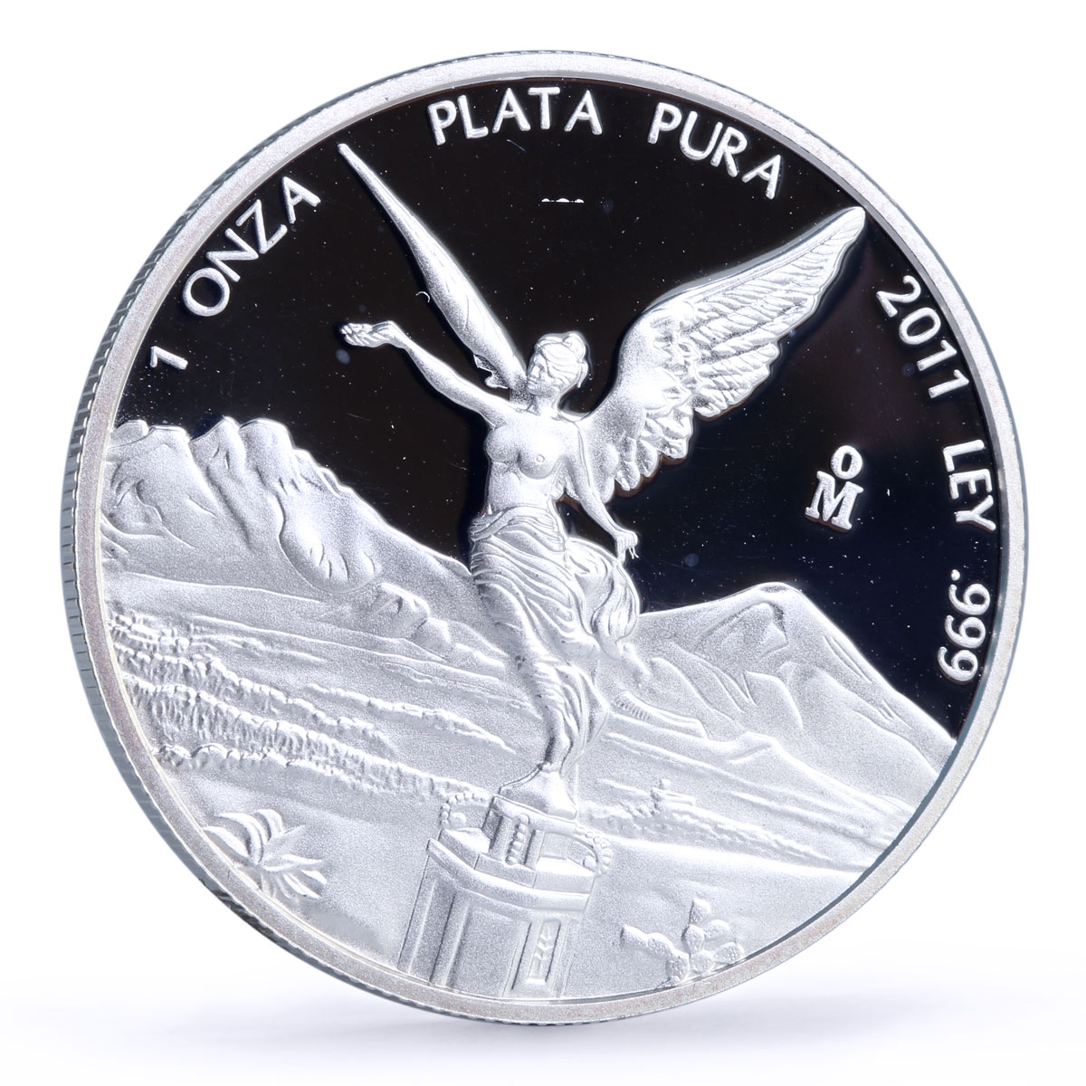 Mexico 1 onza Libertad Angel of Independence proof silver coin 2011