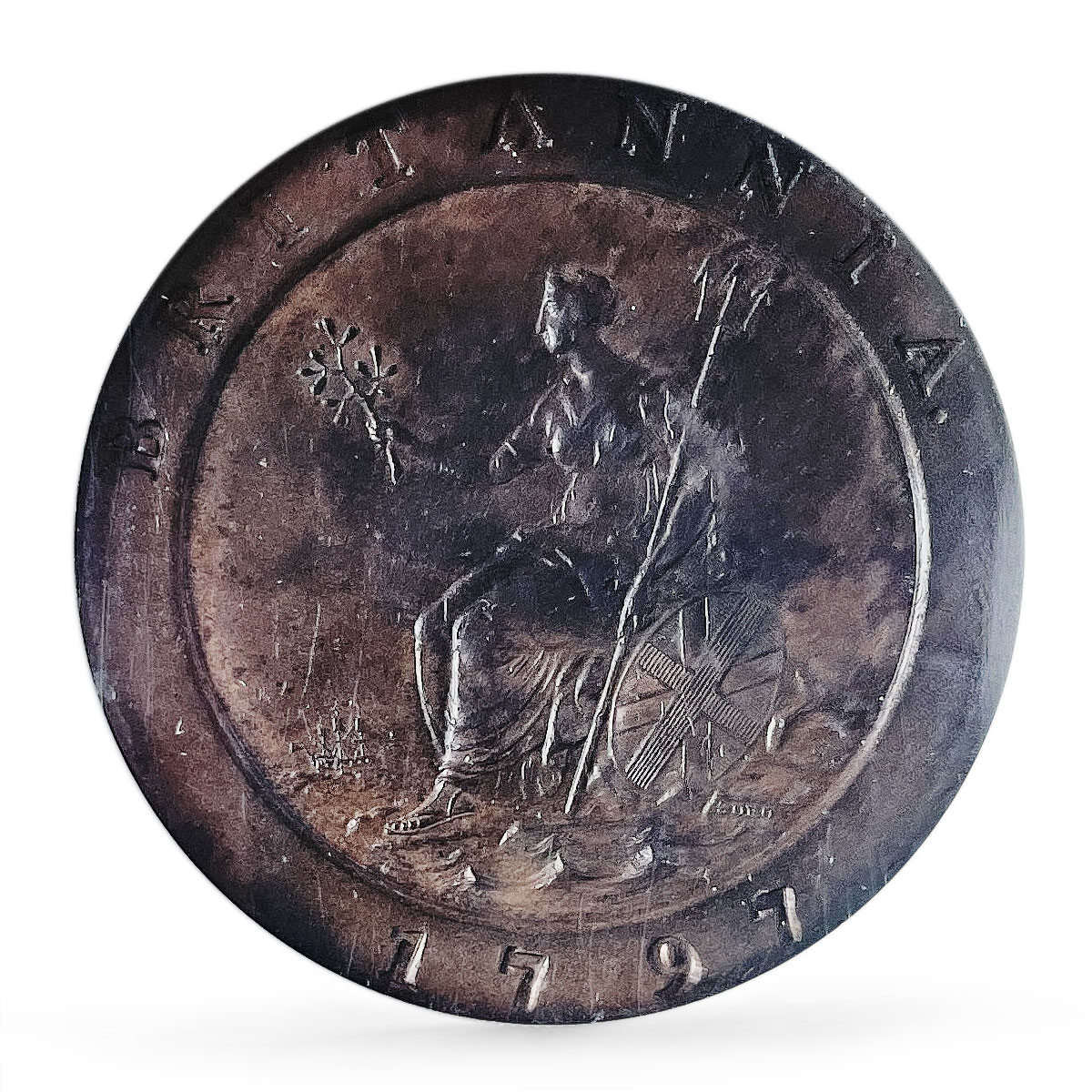 Britain 2 pence State Coinage George III Coat of Arms MS61 NGC copper coin 1797 Britain 2 pence State Coinage George III Coat of Arms MS61 NGC copper coin 1797