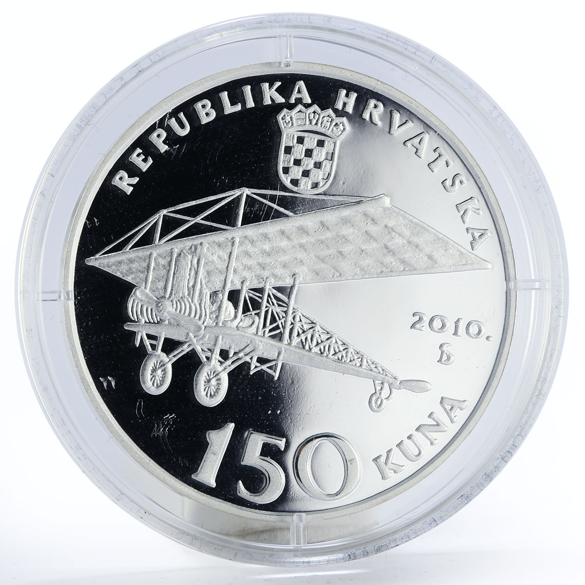Croatia 150 kuna 100th Anniversary of Aviation in Croatia silver proof coin 2010