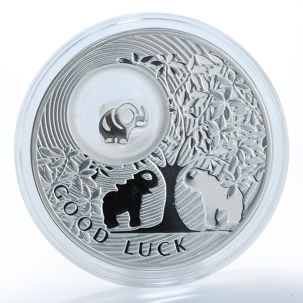 Niue 1 dollar Good Luck Elephants Lucky coin proof silver coin 2011