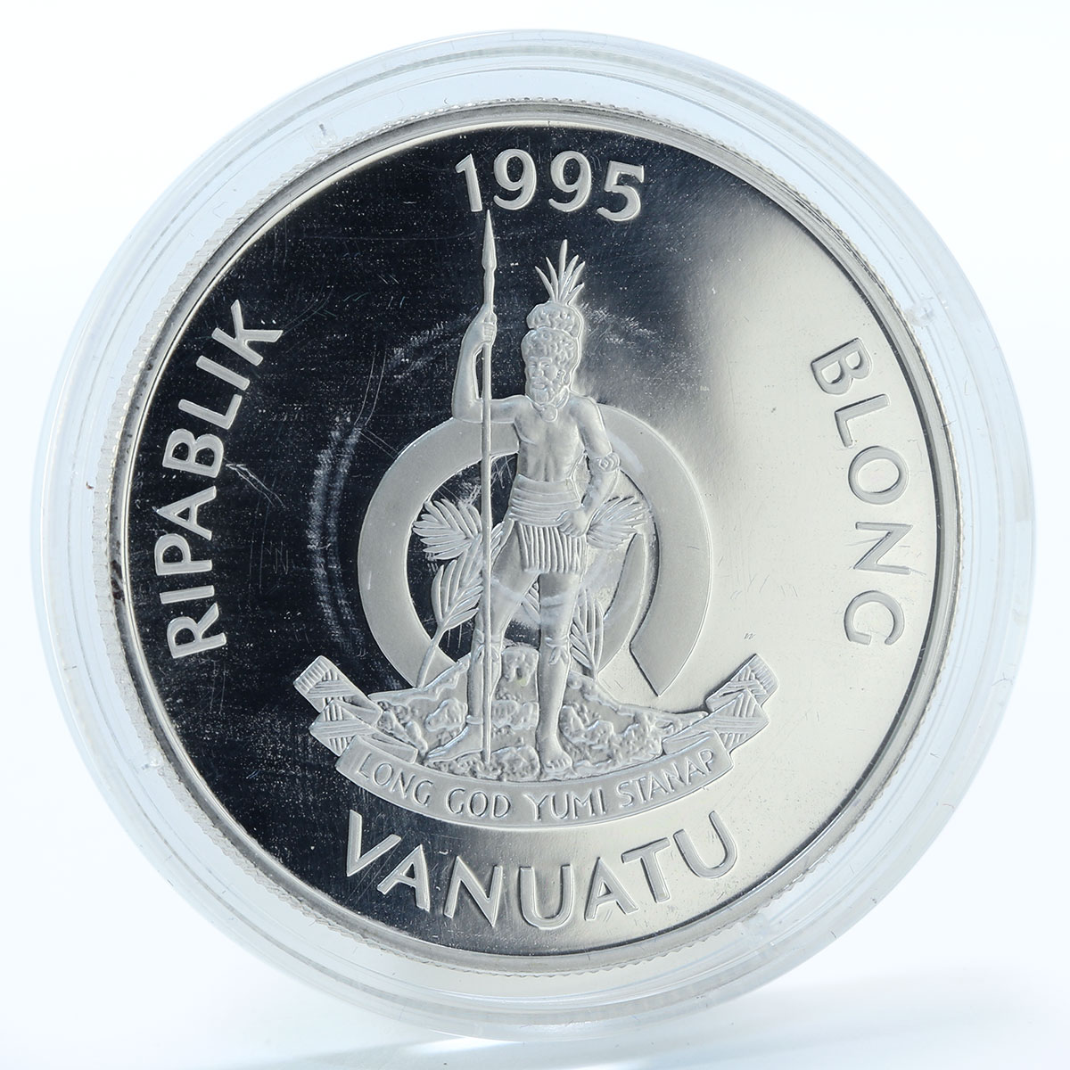 Vanuatu 50 vatu Birth of Prince William proof silver coin 1995