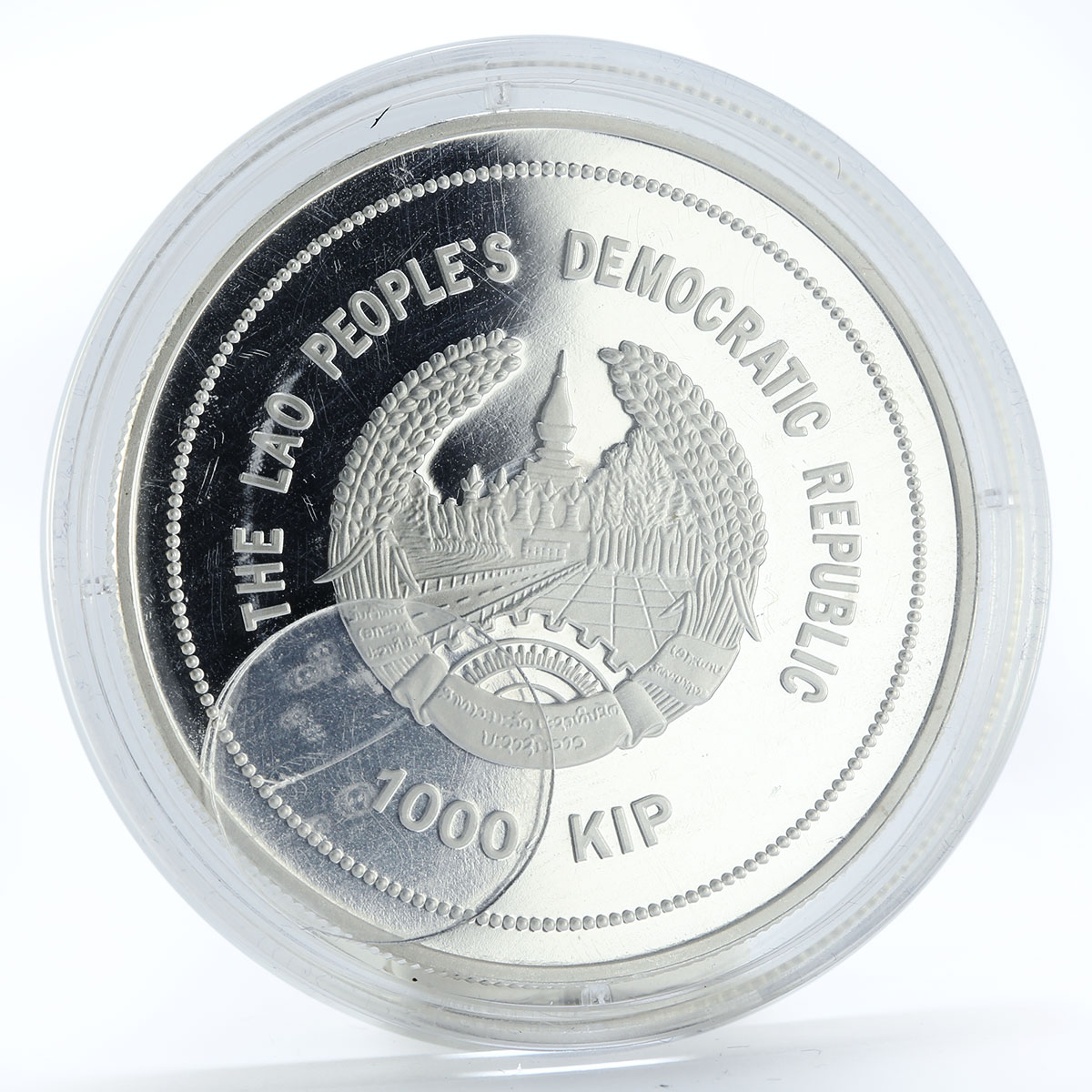 Laos 1000 kip FIFA World Cup Germany football proof silver coin 2006