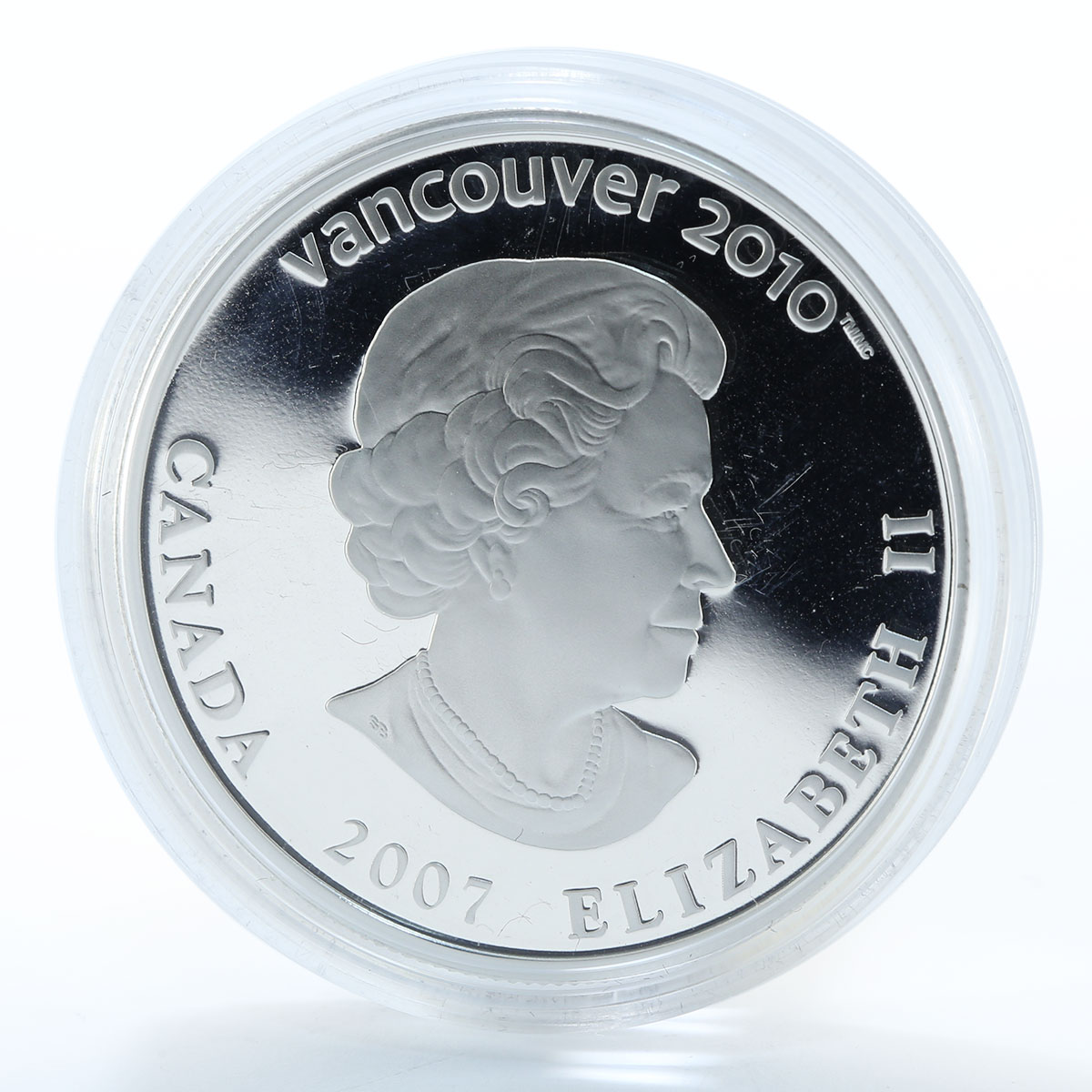 Canada 25 dollars Biathlon 2010 Winter Olympics Vancouver silver proof coin 2007