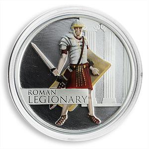 Tuvalu 1 dollar Great Warriors series Roman Legionary silver coin 2010