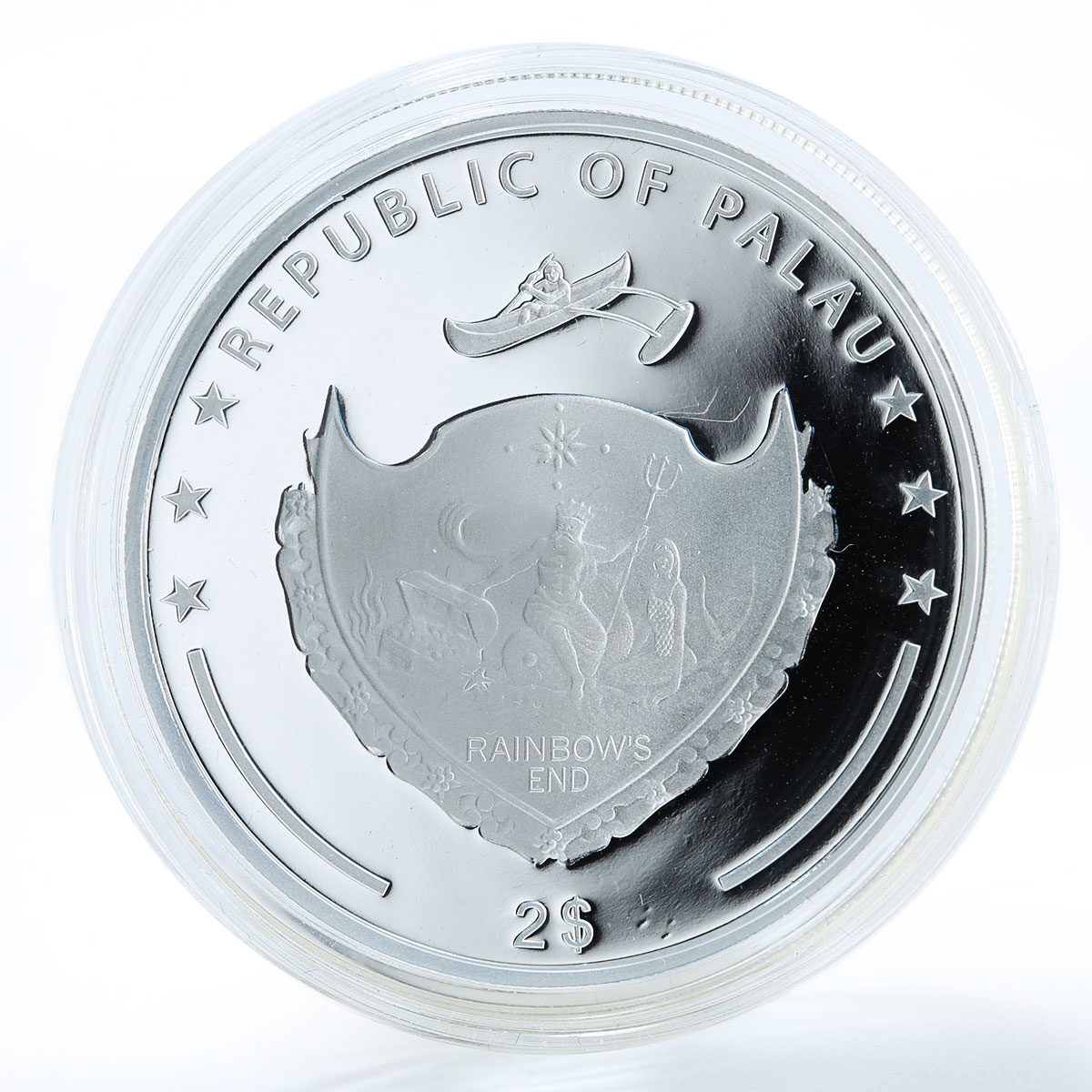 Palau 2 Dollars Jasna Gora Monastery Golden Rose Pope silver coin 2012