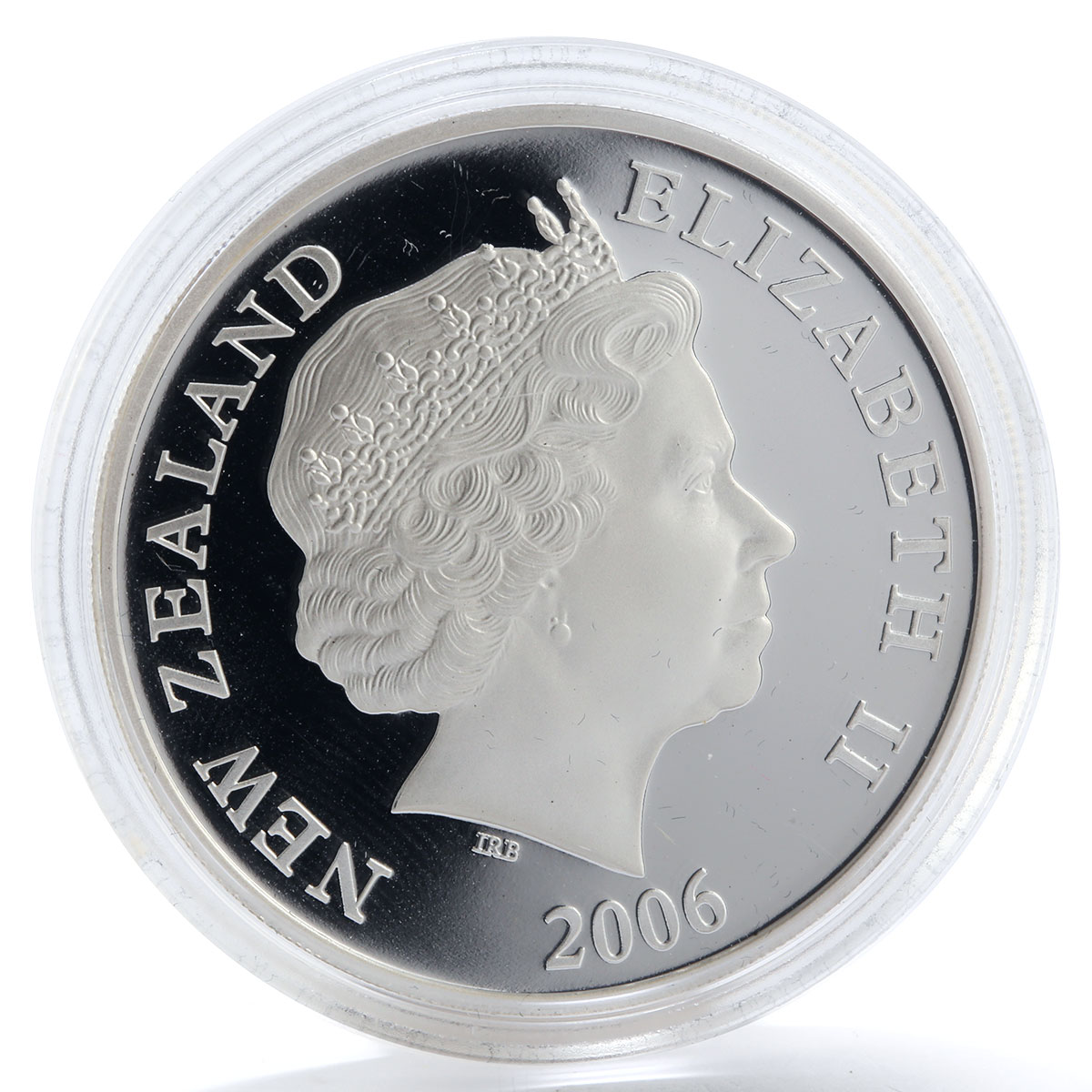 New Zealand 1 dollar Gold Rushes proof gilded silver coin 2006