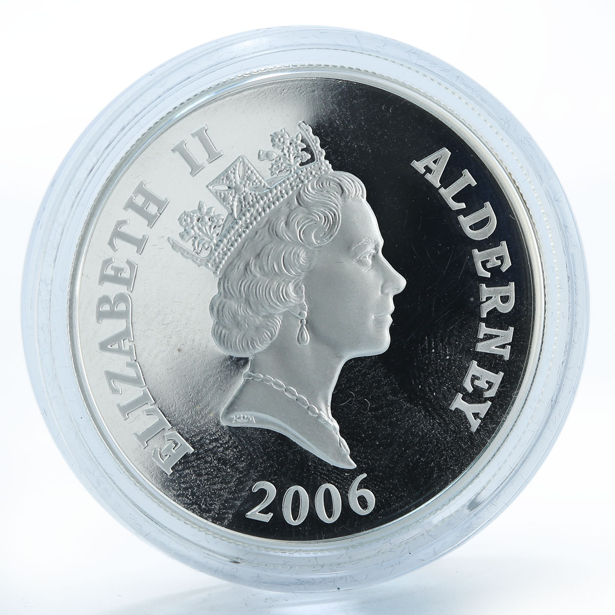 Alderney 5 Pounds Charles Dickens Literature proof silver coin 2006
