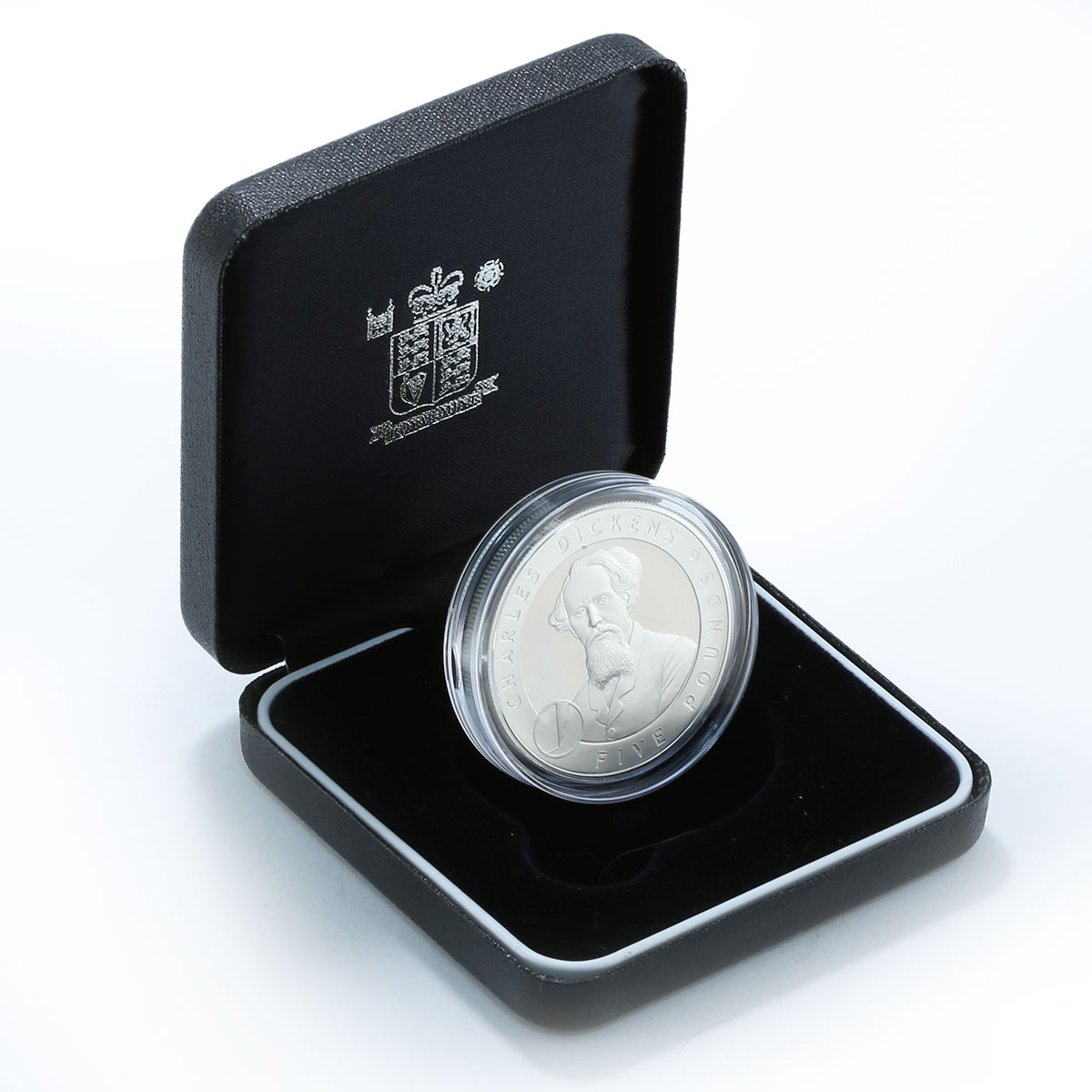 Alderney 5 Pounds Charles Dickens Literature proof silver coin 2006