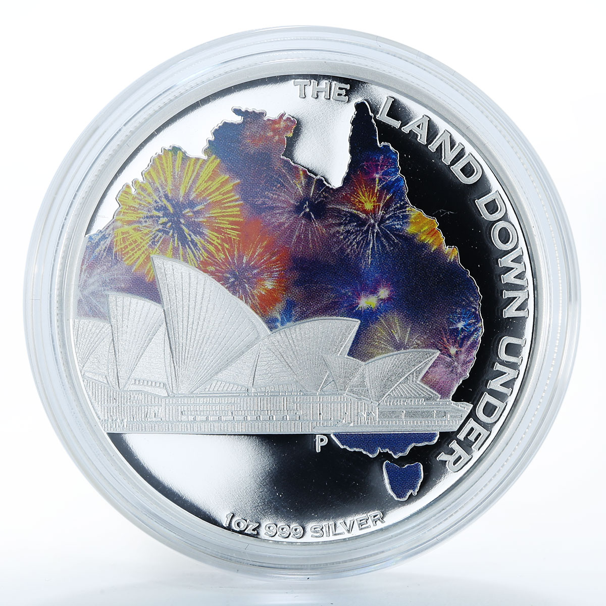 Australia 1 dollar Sydney Opera House Architecture color silver coin 2013