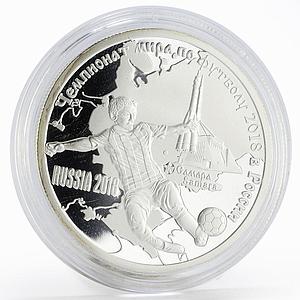 Cameroon 1000 francs World Cup Football Samara Russia proof silver coin 2018