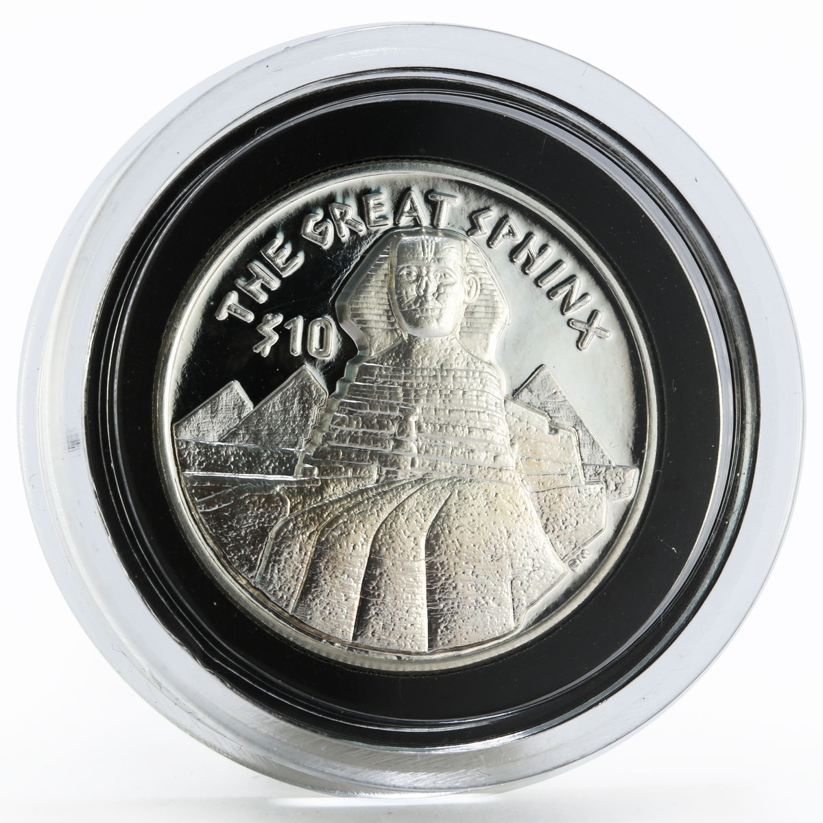 British Virgin Islands 10 dollars The Great Sphinx High Relief silver coin 2015