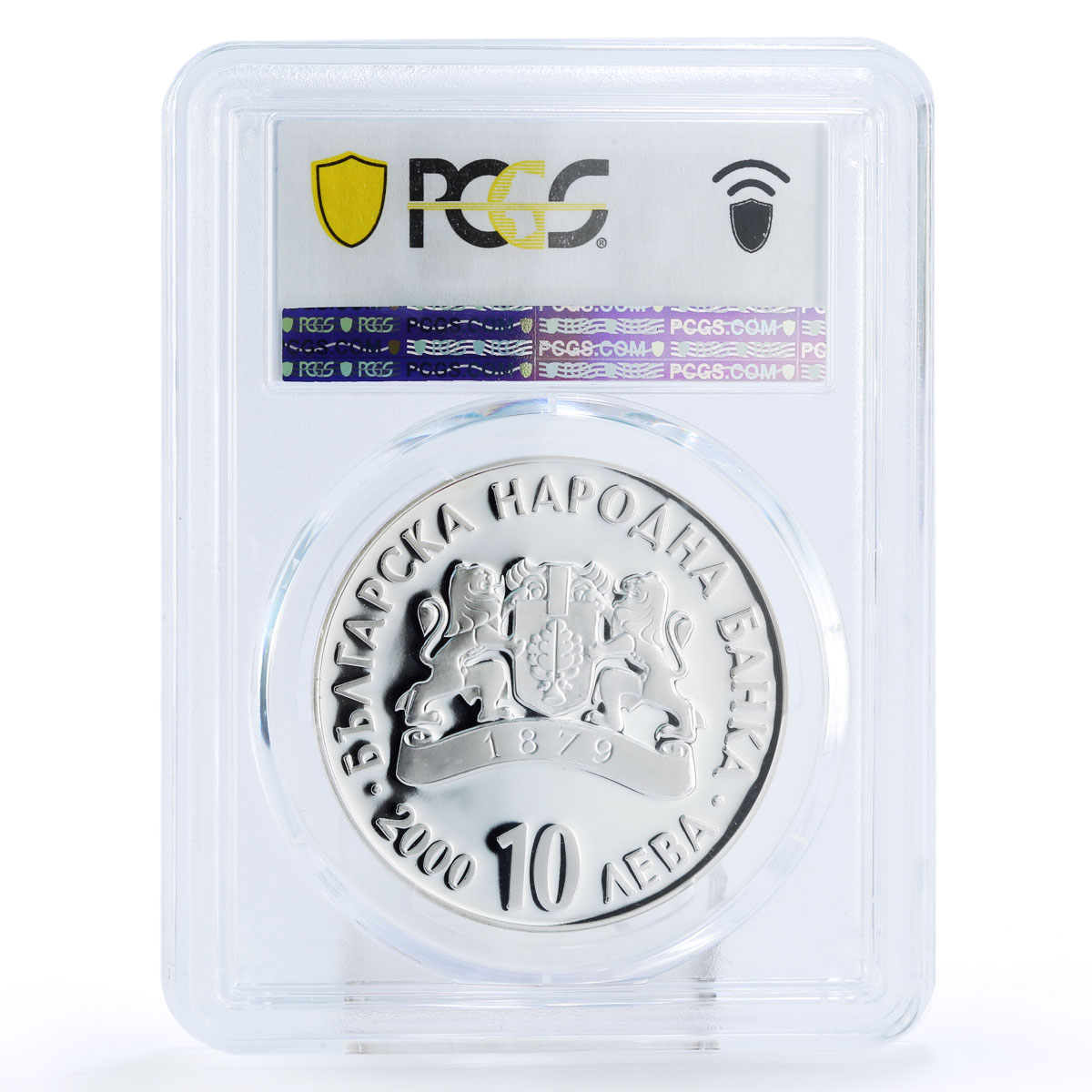 Bulgaria 10 leva Acceptance in the European Union PR66 PCGS silver coin 2000