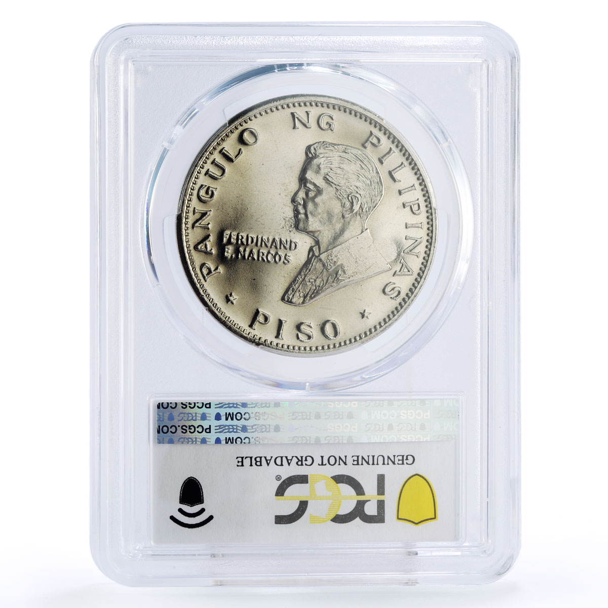 Philippines 1 piso Pope Paul VI Visit Genuine UNC Details PCGS nickel coin 1970