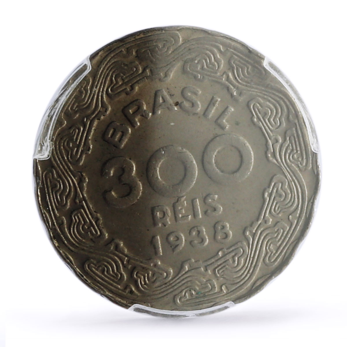 Brazil 300 reis President Getulio Vargas Politics MS63 PCGS CuNi coin 1938