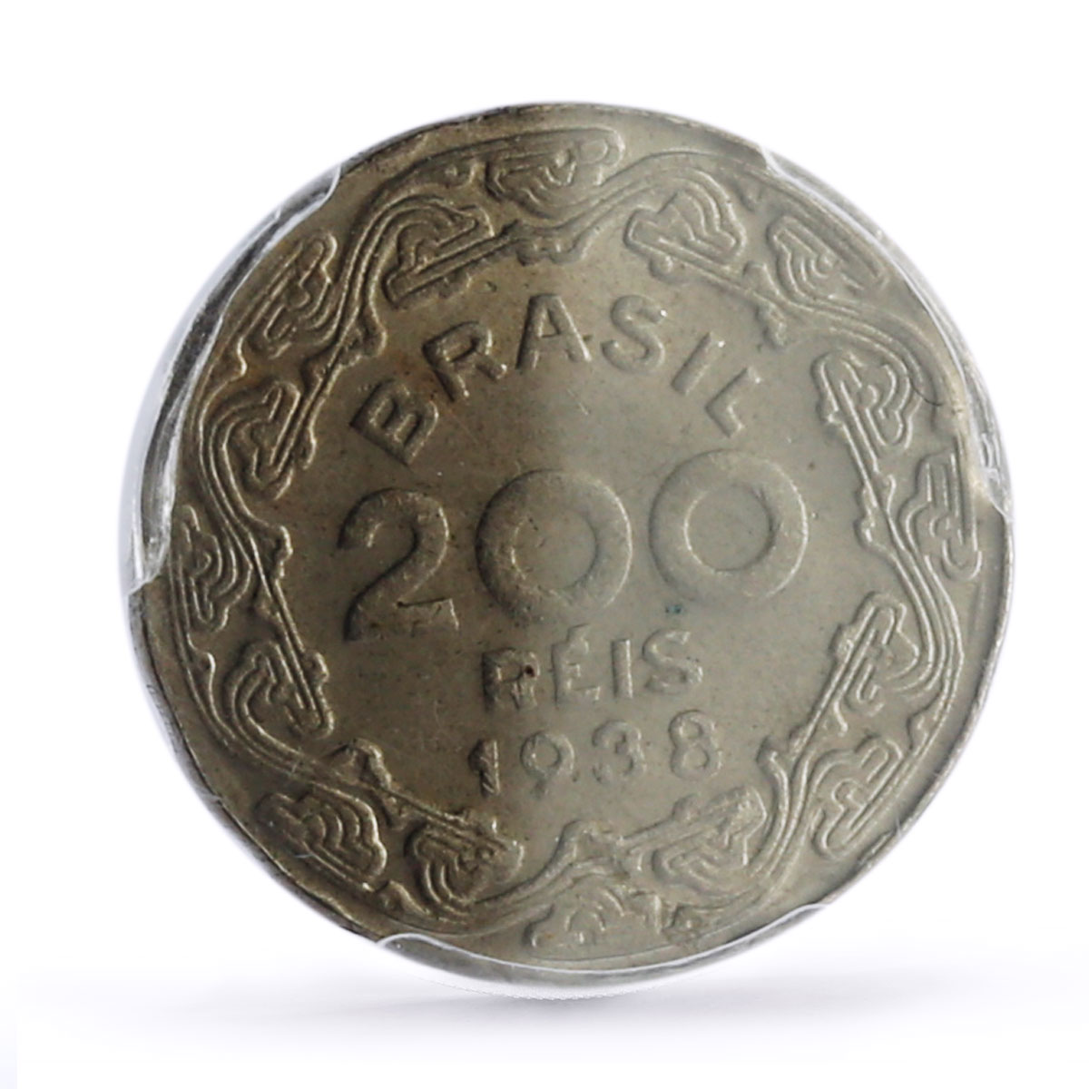 Brazil 200 reis President Getulio Vargas Politics MS64 PCGS CuNi coin 1938