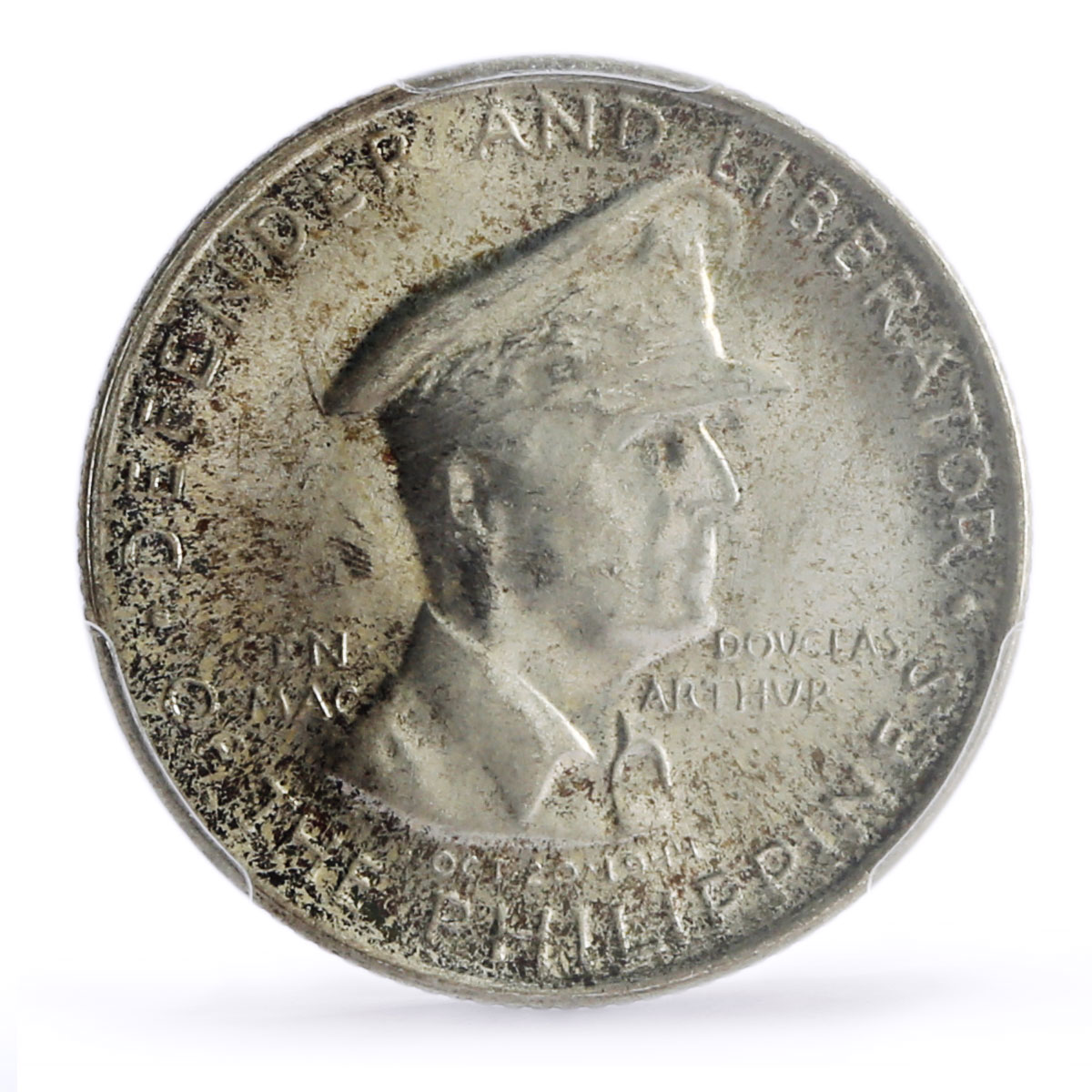 Philippines 50 centavos General MacArthur Politics MS63 PCGS silver coin 1947