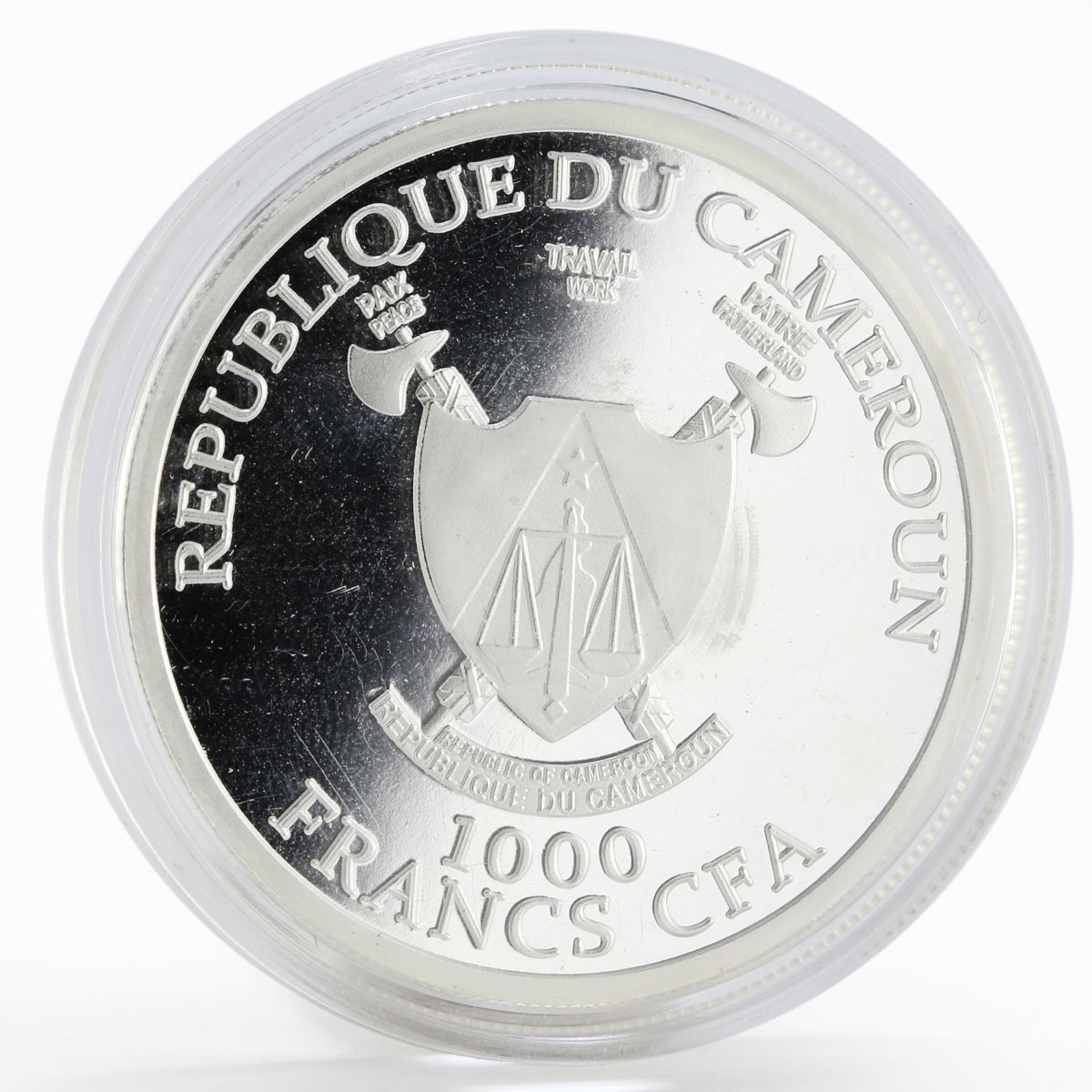 Cameroon 1000 francs World Cup Football 2018 Rostov on Don silver coin 2018