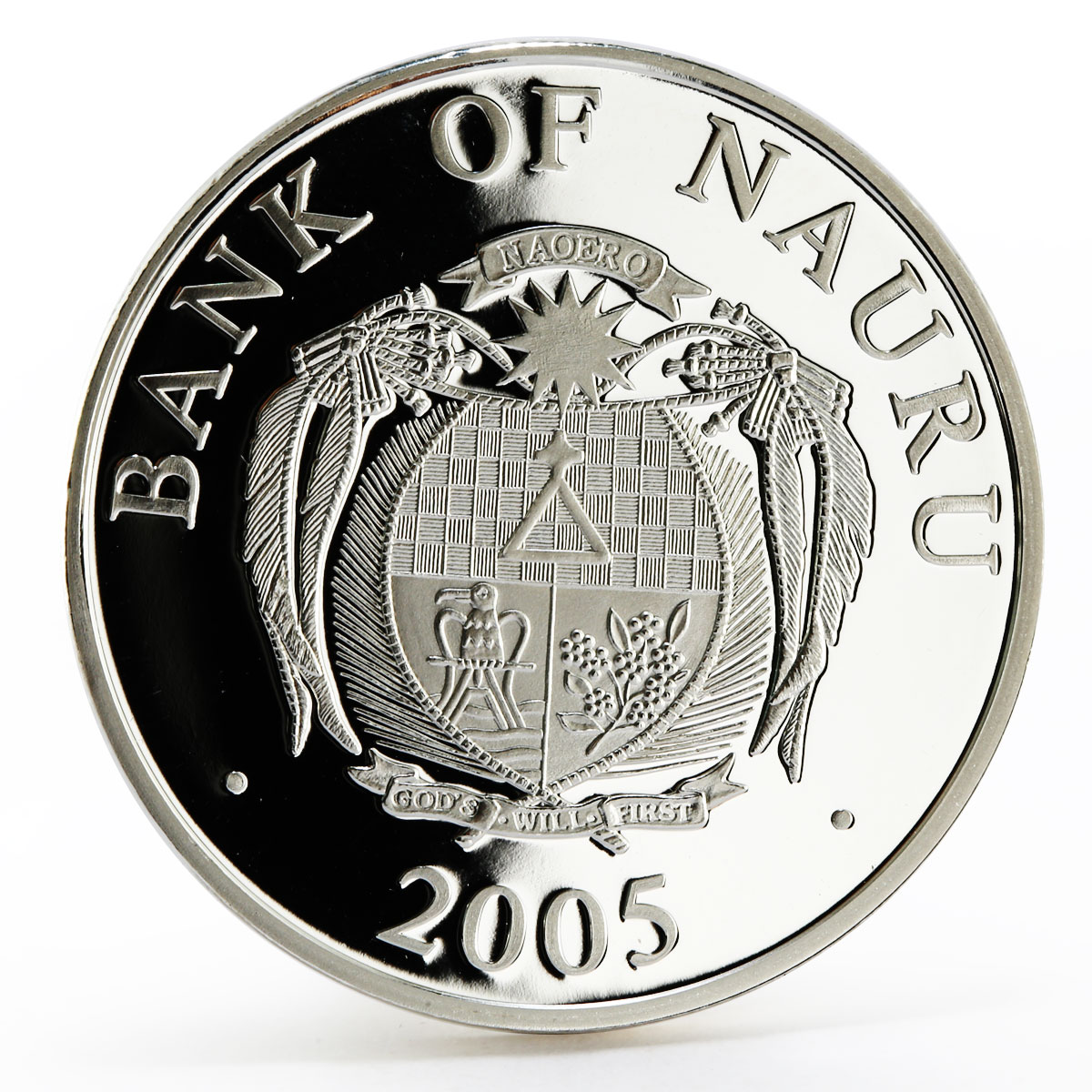 Nauru 10 dollars European Monuments San Marino Palazzo Pubblico silver coin 2005